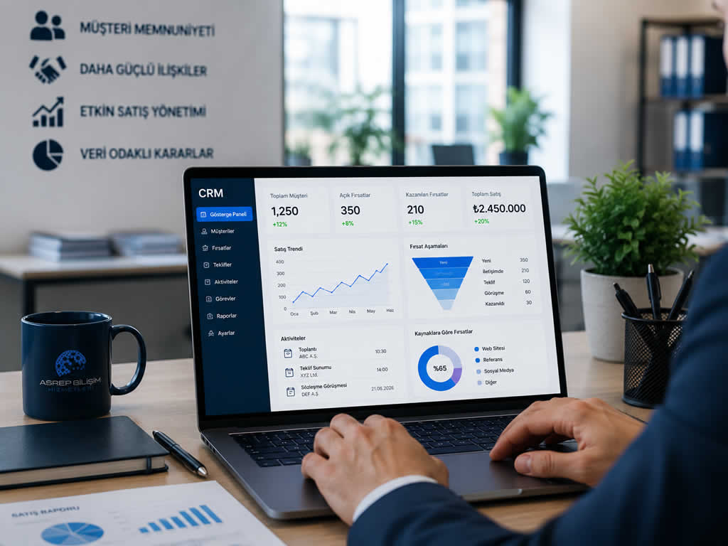 CRM satış pipeline ve müşteri yönetimi
